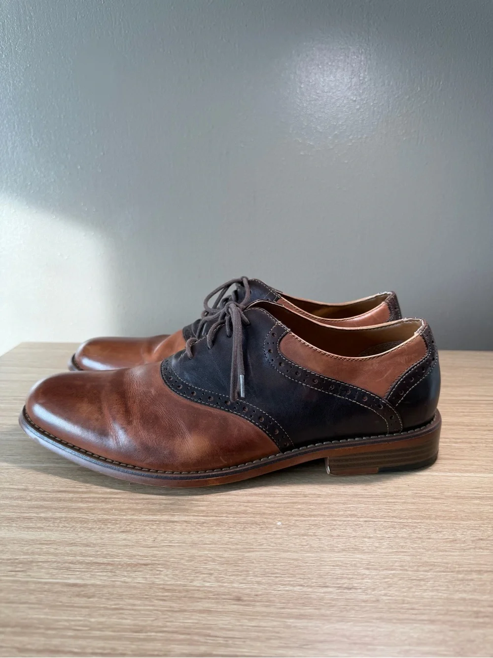 G.H. Bass Casanova Men’s Carmel Brown Leather Casual Oxfords